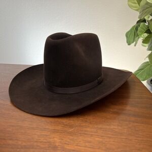 Vintage Resistol Spuridge XXX Beaver Cowboy Hat Cordova Brown 3.75" Sz 7